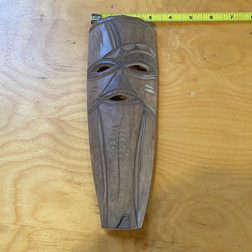 Handcrafted Brown Wooden Mask